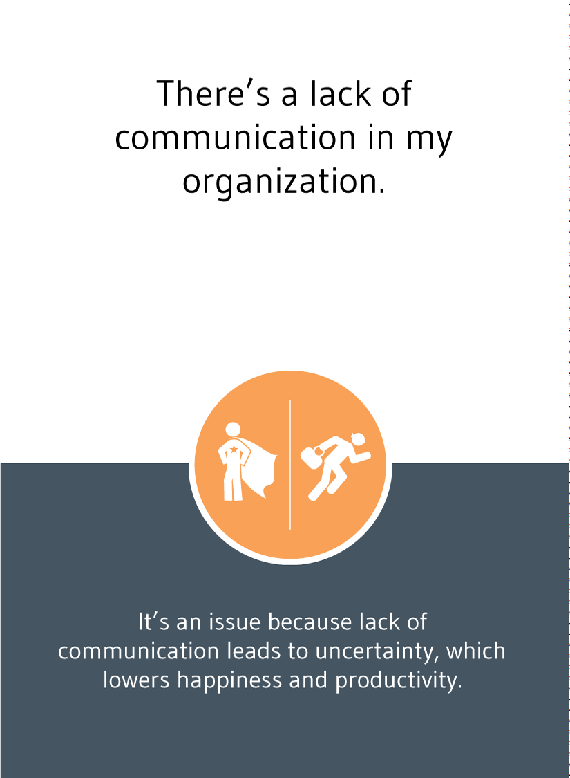 There's a lack of communication in my organization.
